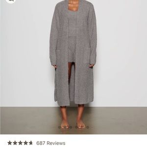 skims cozy knit robe
